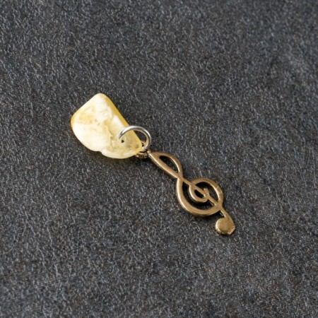 Tailor Talisman "Violin key", natural amber-1