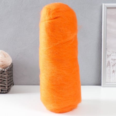 Fasting wool "cardoches" 100% half -toned wool 100g (035 orange)