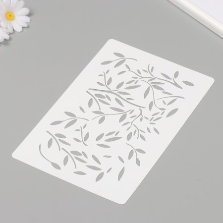 Plastic stencil "leaflets" 16x24 cm-1