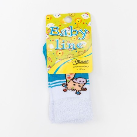 Nosk children's terry "giraffe", turquoise color, size 7-8-4