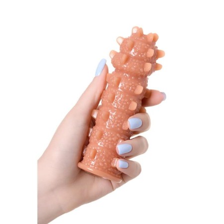 Nozzle with additional stimulation, realistic, TPR, bodily, 12.7 cm-5