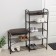 Shoe stand with a seat and a box, 5 tiers, 88.4 × 29.8 × 94.5 cm, color copper antik