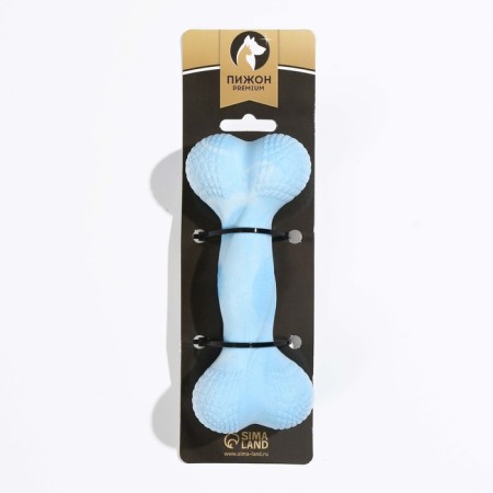 The toy floating for dogs "Powerful bone" Piggon Premium, foamed TPR, 15.5 cm, blue-2