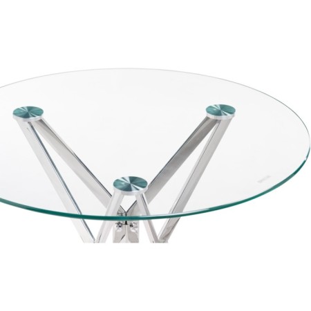 Glass table Roko chrome 80x80x75 cm-4