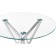 Glass table Roko chrome 80x80x75 cm