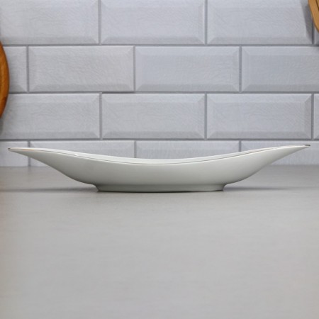 Board salad bowl, 350 ml, gold stroke, porcelain, Iran-1