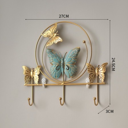 Wall metal hooks "butterflies", 24.5 x 27 x 3 cm, load up to 3 kg-4