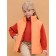 Vest for girls, height 98 cm, orange color
