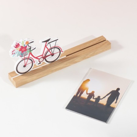 Photo frame wood, acrylic 10x15 cm "Spring bicycle" 4x27.3x14 cm-3