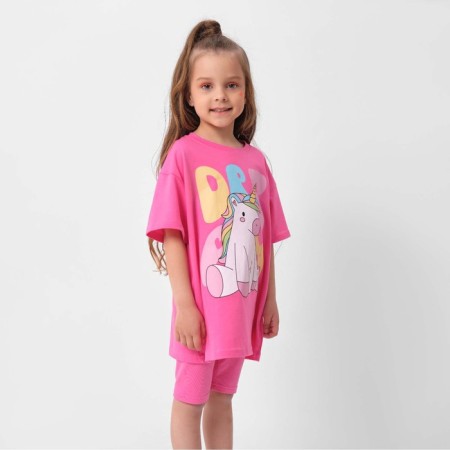 T -shirt Children's KAFTAN "Unicorn", p. 32 (110-116 cm), bright pink-2