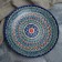 Lryagan Round Rishtan ceramics, 41cm, brown-red-blue ornament