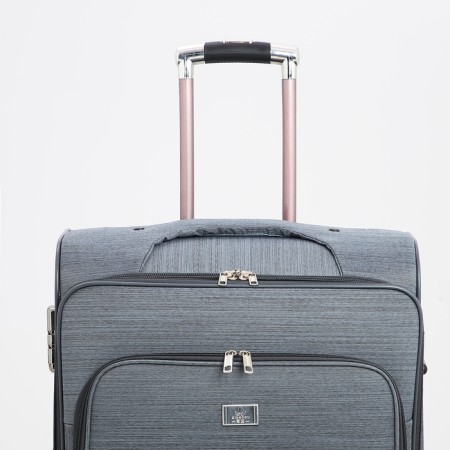 Big suitcase 28 ", lightning department, code castle, 4 wheels, outer pocket, gray color.-5