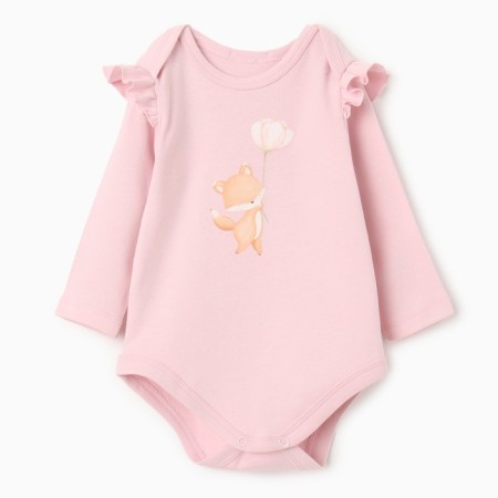 Body with a long sleeve, pink color, height 68 (3-6 months)