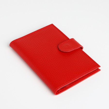 Cover for auto documents on the button, textura, red color-2