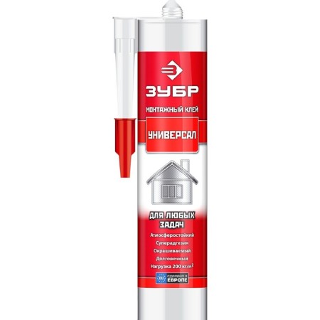 Mounting Glue "Zubr" expert KM-100, universal, multi-purpose, 300 ml