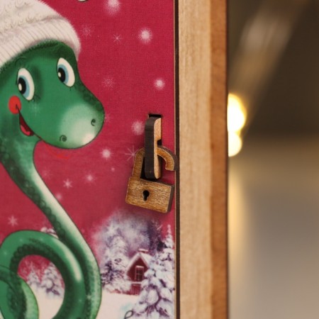 New Year's Building Book "Snake with a mitten" 14x12x5 cm-4