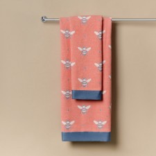 Terry towel Maya, size 50x90 cm, coral color
