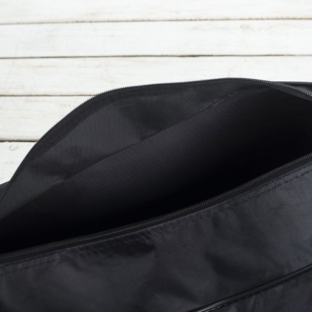 Sports bag Sport- Dress Code with zipper, external pocket, black color-6