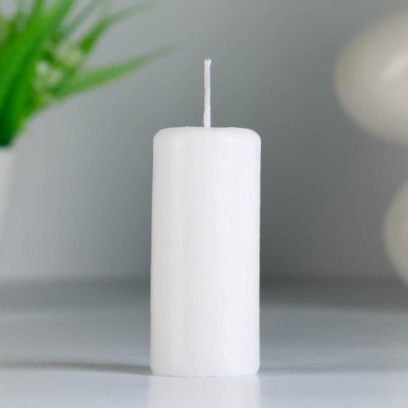 Set of candles - cylinders, 4x9 cm, set 3 pcs, 11 hours, white-4