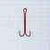 Double hook with a long fore -end Fish 2 Fish 303 No. 4, Red color, 35 mm