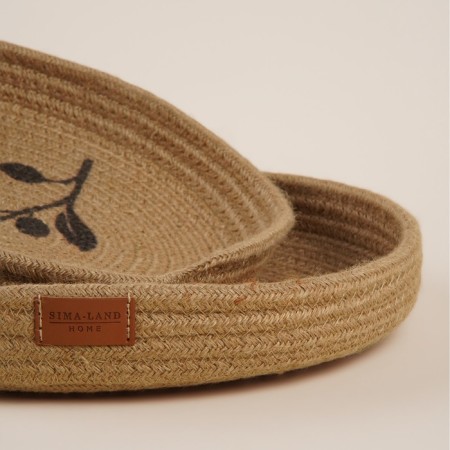 A set of baskets for storing manual weaving "Oliva" 2 pcs: 25x25x3 cm and 30x30x4 cm-3