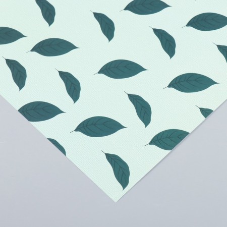 Scrapbooking paper "Avocado leaves" density 180 g 30.5x32 cm-2