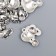 Decor Metal for creativity "Elephant on the Ball" silver 231 1.8x2 cm