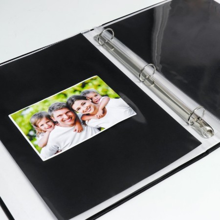 Photo album on rings 30 sheets+30 files "Planet" Black sheets 31.4x25.8x5 cm-5