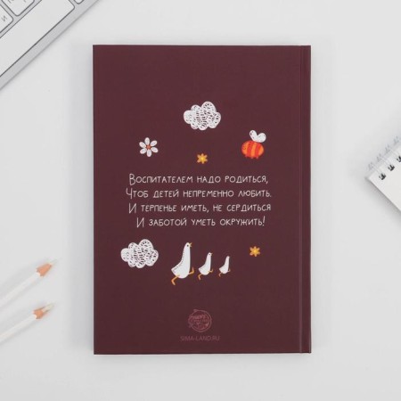 Gift set "Educator: Best Educator": A5 Diary, 80 sheets, thermostatic 350 ml-7