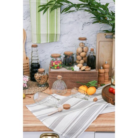 Glass Bank for bulk products "Eco" with a spoon, 1 l, 11.5 × 11 × 16 cm-6
