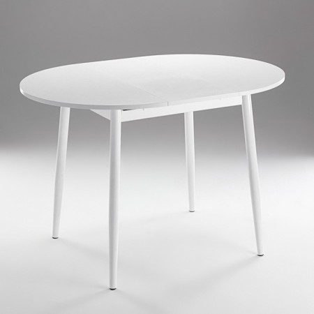 The sliding round round "Orion Mini", 800/1110x800x750, the legs are white/white-1