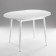 The sliding round round "Orion Mini", 800/1110x800x750, the legs are white/white