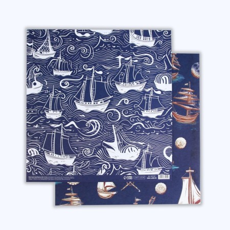 Scrapbooking paper "Sea Journey", 30.5 x 32 cm, 180 g/m²-2