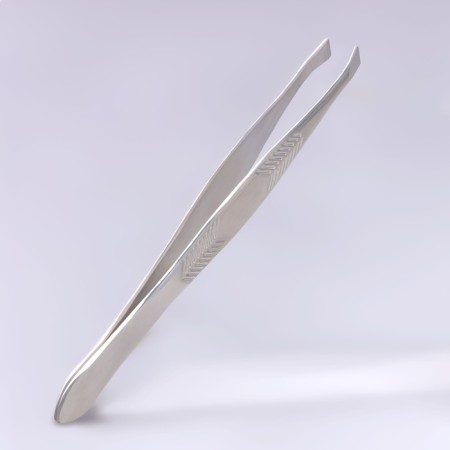 Pinzet beast, narrow, 9 cm, silver color