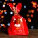 Polyethylene gift package with ears "Deer", 13 x 21.5 cm