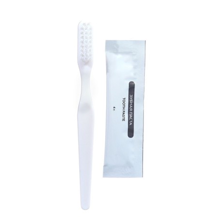A set of 3 objects of Travel, dental set, shampoo in a bottle, soap-1