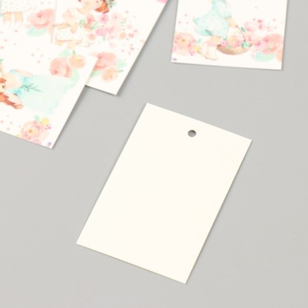 Cardboard "Flowers 03" set 10 pcs (5 types) 4x6 cm-3