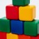 Set of colored cubes, 9 pieces, 4 × 4 cm
