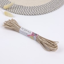 Hat elastic band, 2 mm, 9 ± 0.5 m, 2 segments, beige color