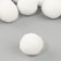 A set of textile details for the decor "bombs" 50 pcs. set, size 1 pc: 1.5 cm, white color