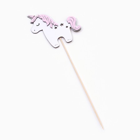 Topper "Unicorn", 11x10 cm, white-2