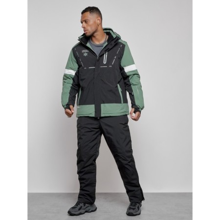Ski costume male winter, size 56, khaki color-1