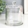 Bank for candles glass with a lid "Dome" transparent 12x9x9 cm