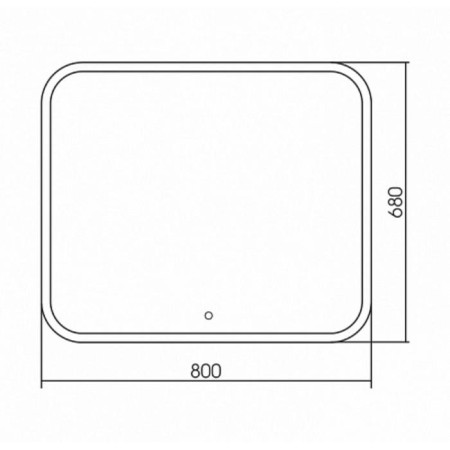 Mirror with Doratiz LED backlighting "Eva", 800x680 mm, heating, clock, sensory switch, dimmer-2
