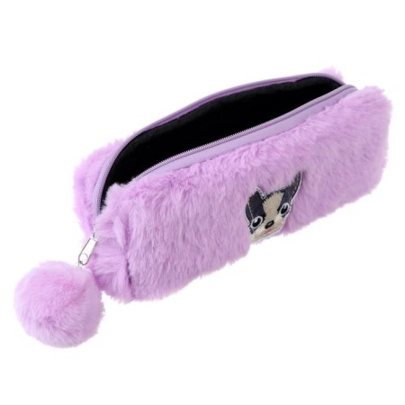 School Penal on the zipper "Muzzle", (with a bomb, fur), mix-3