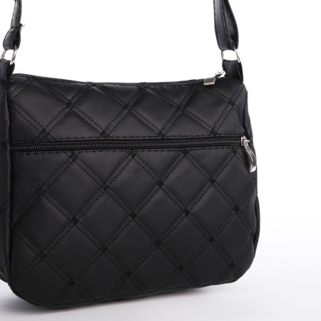 Bag Cross-Bodi with a zipper, black color-2
