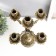 Summary Metal for 5 candles "Royal" Golden Patina 43x29x29 cm