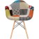 Wooden chair multicolor array of wood/metal/fabric, colored 64x60x83 cm