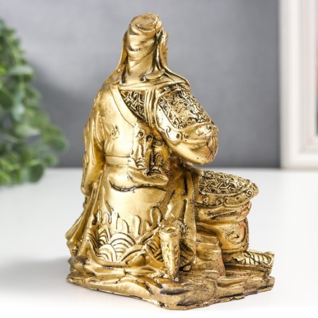 NECK Polystone for bronze "Guan Gun" 13x6.5x11.5 cm-4