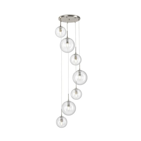 Suspended lamp Citilux "Tommy" CL102071, 42x42x140 cm, 7x40W, E14, color gray